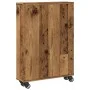 Carrito de almacenaje estrecho madera envejecida 48x13x68 cm de , Librerías y estanterías - Ref: Foro24-855230, Precio: 46,57...