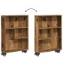 Carrito de almacenaje estrecho madera envejecida 48x13x68 cm de , Librerías y estanterías - Ref: Foro24-855230, Precio: 46,57...