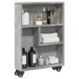 Carrito de almacenaje estrecho madera gris hormigón 48x13x68 cm by , Bookcases and shelves - Ref: Foro24-855226, Price: 53,68...