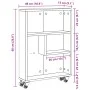 Carrito de almacenaje estrecho madera gris hormigón 48x13x68 cm by , Bookcases and shelves - Ref: Foro24-855226, Price: 53,68...