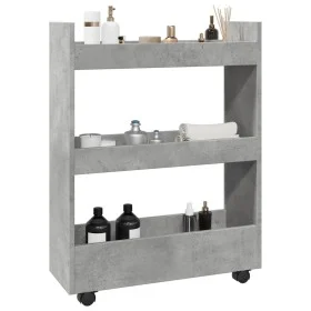 Carro de almacenaje estrecho 3 niveles madera gris hormigón by , Kitchen and dining carts - Ref: Foro24-855253, Price: 46,51 ...