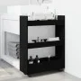 Carro de almacenaje estrecho 3 niveles madera ingeniería negro by , Kitchen and dining carts - Ref: Foro24-855251, Price: 50,...