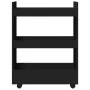 Carro de almacenaje estrecho 3 niveles madera ingeniería negro by , Kitchen and dining carts - Ref: Foro24-855251, Price: 50,...