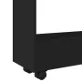 Carro de almacenaje estrecho 3 niveles madera ingeniería negro by , Kitchen and dining carts - Ref: Foro24-855251, Price: 50,...