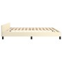 Estructura de cama con cabecero cuero sintético crema 180x200cm