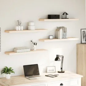 Estantes flotantes 4 uds madera de ingeniería 90x23,5x4 cm by , Shelves and shelves - Ref: Foro24-4010696, Price: 87,80 €, Di...