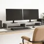 Soporte de pantalla madera ingeniería gris hormigón 100x27x10cm by , Computer bases and risers - Ref: Foro24-854655, Price: 2...