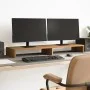 Soporte de pantalla madera ingeniería artisian 100x27x10 cm by , Computer bases and risers - Ref: Foro24-854660, Price: 28,96...