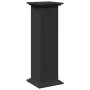 Pedestal expositor con almacenaje madera negro 31x30x90 cm de , Soportes para macetas - Ref: Foro24-854608, Precio: 66,79 €, ...