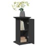 Pedestal expositor con almacenaje madera negro 31x30x60 cm de , Soportes para macetas - Ref: Foro24-854617, Precio: 60,86 €, ...