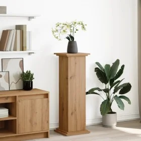 Pedestal expositor con almacenaje roble artisan 31x30x90 cm by , Pot stands - Ref: Foro24-854615, Price: 66,47 €, Discount: %