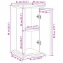 Pedestal expositor con almacenaje marrón roble 31x30x60 cm by , Pot stands - Ref: Foro24-854622, Price: 50,76 €, Discount: %