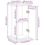 Präsentationssockel mit Aufbewahrung in Eichenbraun 31x30x60 cm von , Topfständer - Ref: Foro24-854622, Preis: 49,82 €, Rabat...