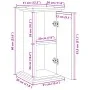 Ausgestellter Sockel mit Rauch-Eiche-Lagerung 31x30x60 cm. von , Topfständer - Ref: Foro24-854620, Preis: 49,42 €, Rabatt: %