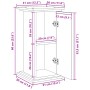Pedestal expositor con almacenaje roble ahumado 31x30x60 cm by , Pot stands - Ref: Foro24-854620, Price: 47,47 €, Discount: %