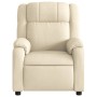 Sillón de masaje reclinable de tela crema de , Sillones - Ref: Foro24-373557, Precio: 262,73 €, Descuento: %