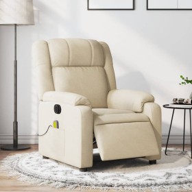 Electric massage recliner chair in cream-colored fabric by , Armchairs - Ref: Foro24-3205199, Price: 295,51 €, Discount: %