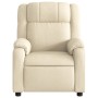 Sillón reclinable de masaje eléctrico tela color crema de , Sillones - Ref: Foro24-3205199, Precio: 295,51 €, Descuento: %