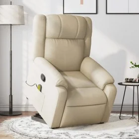 Silla de masaje reclinable de pie de tela color crema de , Sillones - Ref: Foro24-3205223, Precio: 335,94 €, Descuento: %