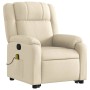 Cream-colored fabric reclining foot massage chair by , Armchairs - Ref: Foro24-3205223, Price: 300,62 €, Discount: %
