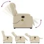 Cream-colored fabric reclining foot massage chair by , Armchairs - Ref: Foro24-3205223, Price: 336,19 €, Discount: %