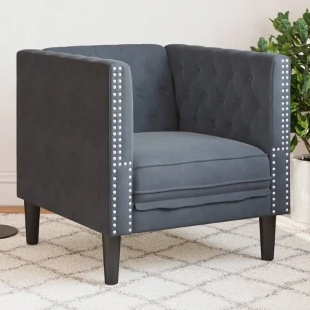 Dunkelgraues Samt-Chesterfield-Sofa von , Sofas - Ref: Foro24-372674, Preis: 163,05 €, Rabatt: %