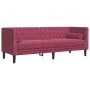 Chesterfield 3-seater sofa with red velvet cushions by , Sofas - Ref: Foro24-372697, Price: 326,64 €, Discount: %