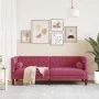 Chesterfield 3-seater sofa with red velvet cushions by , Sofas - Ref: Foro24-372697, Price: 326,64 €, Discount: %