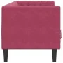 Chesterfield 3-seater sofa with red velvet cushions by , Sofas - Ref: Foro24-372697, Price: 326,64 €, Discount: %