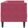 Dreisitzer Chesterfield-Sofa mit roten Samtkissen. von , Sofas - Ref: Foro24-372697, Preis: 294,78 €, Rabatt: %
