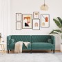 Chesterfield-Sofa mit 3 Plätzen und dunkelgrünen Samtkissen. von , Sofas - Ref: Foro24-372695, Preis: 317,87 €, Rabatt: %