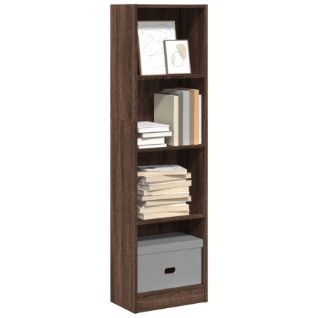 Engineered wood brown oak bookshelf 40x24x143 cm by , Bookcases and shelves - Ref: Foro24-857789, Price: 47,86 €, Discount: %