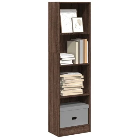 Engineered wood brown oak bookshelf 40x24x143 cm by , Bookcases and shelves - Ref: Foro24-857789, Price: 47,20 €, Discount: %