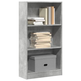 Engineered wood shelf in concrete gray, 60x24x109 cm by , Bookcases and shelves - Ref: Foro24-857806, Price: 42,11 €, Discoun...