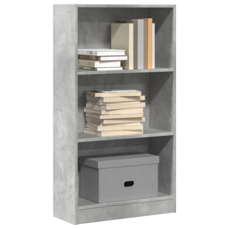 Engineered wood shelf in concrete gray, 60x24x109 cm by , Bookcases and shelves - Ref: Foro24-857806, Price: 42,11 €, Discoun...
