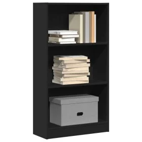 Engineered wood black shelf 60x24x109 cm by , Bookcases and shelves - Ref: Foro24-857804, Price: 43,52 €, Discount: %