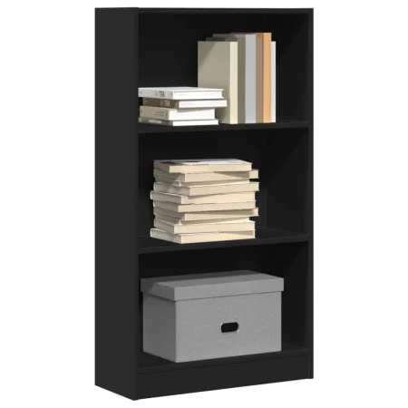Engineered wood black shelf 60x24x109 cm by , Bookcases and shelves - Ref: Foro24-857804, Price: 43,50 €, Discount: %