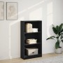 Estantería de madera de ingeniería negra 60x24x109 cm de , Librerías y estanterías - Ref: Foro24-857804, Precio: 44,04 €, Des...