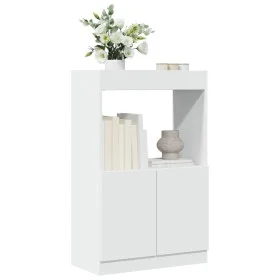 Tall white engineered wood sideboard 63x33x100 cm by , Bookcases and shelves - Ref: Foro24-855097, Price: 61,12 €, Discount: %