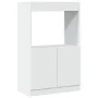 Tall white engineered wood sideboard 63x33x100 cm by , Bookcases and shelves - Ref: Foro24-855097, Price: 61,01 €, Discount: %