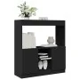 Aparador de madera de ingeniería negro 92x33x100 cm de , Librerías y estanterías - Ref: Foro24-855125, Precio: 76,35 €, Descu...