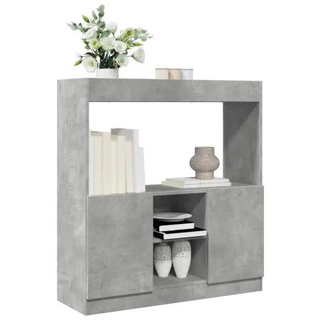 Engineered wood sideboard in concrete grey, 92x33x100 cm by , Bookcases and shelves - Ref: Foro24-855127, Price: 77,55 €, Dis...