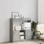 Engineered wood sideboard in concrete grey, 92x33x100 cm by , Bookcases and shelves - Ref: Foro24-855127, Price: 77,55 €, Dis...