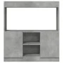 Engineered wood sideboard in concrete grey, 92x33x100 cm by , Bookcases and shelves - Ref: Foro24-855127, Price: 77,55 €, Dis...