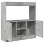 Aparador de madera de ingeniería gris hormigón 92x33x100 cm de , Librerías y estanterías - Ref: Foro24-855127, Precio: 81,07 €