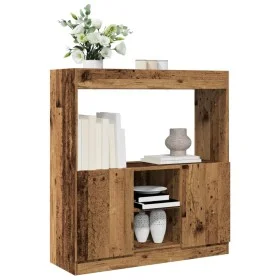 Engineered wood aged wood sideboard 92x33x100 cm by , Bookcases and shelves - Ref: Foro24-855131, Price: 69,16 €, Discount: %