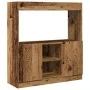 Engineered wood aged wood sideboard 92x33x100 cm by , Bookcases and shelves - Ref: Foro24-855131, Price: 69,03 €, Discount: %