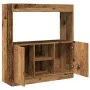 Engineered wood aged wood sideboard 92x33x100 cm by , Bookcases and shelves - Ref: Foro24-855131, Price: 69,03 €, Discount: %