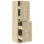 Medizinschrank aus schwarzem Ingenieurholz 40x41x144,5 cm von , Schließfächer und Lagerschränke - Ref: Foro24-3309638, Preis:...