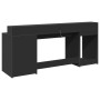 Engineered wood black desk with LED light 200x55x91 cm by , Desks - Ref: Foro24-3309439, Price: 212,85 €, Discount: %
